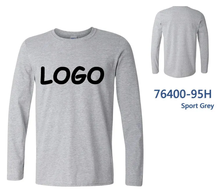 Men T-Shirt With Printing Custom Your Brand Logo Tee Men Long Sleeve Shirt Women Oversize White T Shirt Top Quality 100% Cotton
