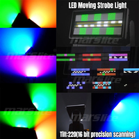 Projecteur Stroboscopique à Tête Mobile Marslite Pixel 1400W, Étanche IP65, Lumière Stroboscopique Extérieure pour DJ, Scène, Effet Wash, Stroboscope LED Atomique, Lumière Disco