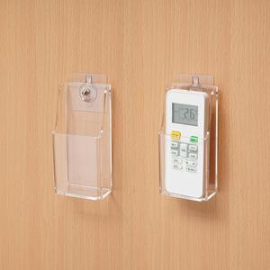 <b>Acrylic</b> Wall Mounted Remote Control <b>Storage</b> Box Transparent Rectangle Tidy No Drilling Required - Product Image 1