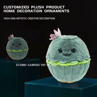 Peluche en forme de plante en pot personnalisable, décoration de chambre et de maison, ornement en peluche fleur de lotus, animal en peluche