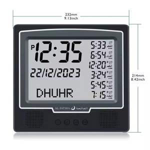 Relógio de oração muçulmano multifuncional-<span class=keywords><strong>Display</strong></span> digital de parede e mesa com alarme azan completo - Product Image 3