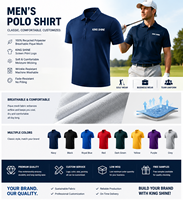 Polo de golf pour hommes en polyester tricoté extensible dans les 4 sens, anti-plis, uni, vierge, pour uniforme et broderie, vente en gros