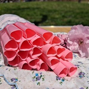 100 <span class=keywords><strong>cannucce</strong></span> per <span class=keywords><strong>cocktail</strong></span> in plastica a forma di cuore, resistenti e carine, per San Valentino, matrimoni, feste di compleanno (rosa e rosso) - Product Image 5