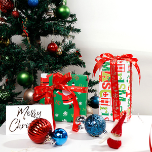 2024 Fabricante Venta caliente personalizado 80g papel de regalo 43*300 cm decoración de Navidad papel de regalo - Product Image 1