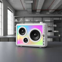Haut-parleur portable LED RGB, lecteur audio sans fil, USB, TF, AUX, TWS, haut-parleur de musique pour fête