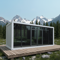Maisonnette préfabriquée moderne en conteneur, portable, modulaire, pour jardin, simple, minimaliste, détachable, en acier, écologique
