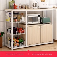 Étagère de cuisine sur pied, non pliable, multi-niveaux, meuble de rangement domestique multifonctionnel pour four à micro-ondes et support de préparation