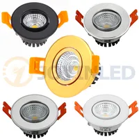 Mini Spot lumineux LED rotatif en Aluminium avec technologie COB, luminaire de plafond encastrable, réglable, 3w, IP44, nouveau modèle