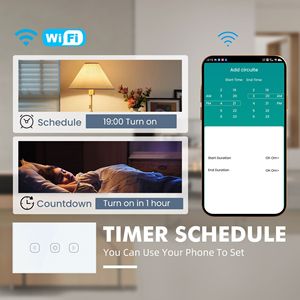 WiFi Smart Touch Dimming Switch Panel 2.4Ghz AC110-240V Tuya Smart Remote Control Wireless For Home Lighting - Product Image 4