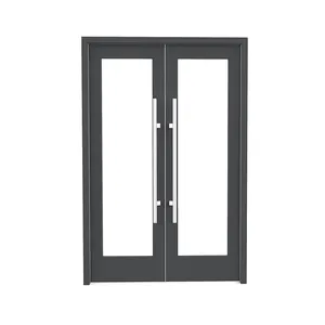 नई फैशन ग्लास दरवाजा मंजिल वसंत काले रंग मंजिल वसंत स्विंग दरवाजा के लिए कमरे में रहने वाले