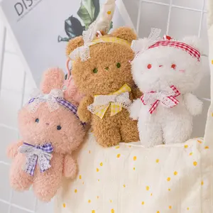 LLavero de conejo de peluche para mujer, bonito llavero con colgante de bolsa para celebridades, adornos para llaves de coche para amantes de muñecas