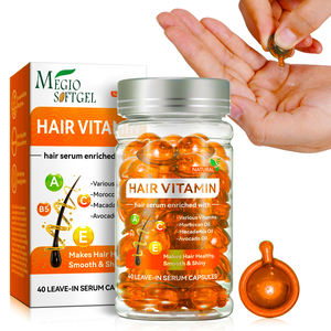 Cápsulas de Sérum Orgánico para el Cuidado del Cabello con Vitaminas y Aceites Esenciales de Argán y Jojoba para un Cabello Suave y Prevención de Puntas Abiertas - Product Image 1