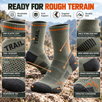 Chaussettes de trail running personnalisées respirantes et amorties avec logo pour la course en extérieur et la randonnée, faible MOQ, OEM