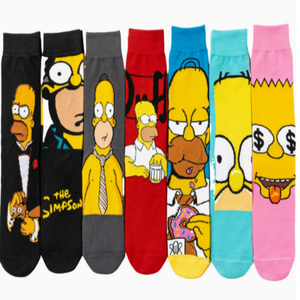 Si vous pouvez lire ceci, chaussettes unisexes Anime & Simpsons Crew Socks |   Chaussettes de sport décontractées absorbant la transpiration |   Économique - Product Image 1