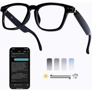 Lentes Inteligentes MNVOEQ para Traducción en Tiempo Real, Control por Voz, Forma Ovalada, Batería de Iones de Litio, Altavoz, para Hombres y Mujeres - Product Image 1