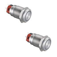 Interrupteur à bouton-poussoir métallique 12 mm, étanche IP65, momentané ou à enclenchement, en acier inoxydable nickelé, 3V-220V, commande industrielle 1NO