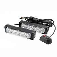 Nueva Barra de Luces LED COB 2 en 1, Color Ámbar, Blanco, Rojo y Azul, para Parrilla de Coche, Tablero de Camioneta, Luz Estroboscópica Intermitente de Emergencia, 12-24V, IP65, Impermeable