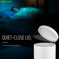 Poubelle de salle de bain imperméable en acier inoxydable pour hôtel, bureau, cuisine, intérieur, 6/10/15/20/22/32L