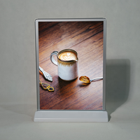 Cadre de menu personnalisé multifonctionnel pour affiches de bureau ou de sol Boîte à lumière Dessus de table Affichage LED Panneau publicitaire