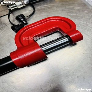 10 Ton Hydraulic C Clamp Set Enerpac P142 <b>Pump</b> GA45GC Gauge 6' Hose 10,000 PSI - Product Image 3