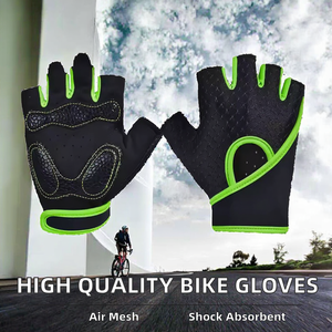 Guantes de Ciclismo de Alta Calidad, Dedos Cortos, Malla de Tela Suave, Transpirables, Ecológicos, para las Cuatro Estaciones, Deportes Diarios al Aire Libre, Protección Contra Impactos - Product Image 2