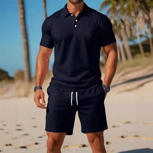 T-shirt a maniche corte da <span class=keywords><strong>uomo</strong></span> per il tempo libero, completo sportivo casual da <span class=keywords><strong>uomo</strong></span>, <span class=keywords><strong>abbigliamento</strong></span> <span class=keywords><strong>giovanile</strong></span> transfrontaliero - Product Image 3