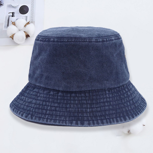 Sombreros de Pescador de Mezclilla con Bordado 3D y Logotipo Personalizado al por Mayor, Unisex, para Exteriores, Estilo Panamá, para Senderismo, Protección Solar, de Algodón Lavado, Estilo Safari - Product Image 4