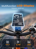 Vélo électrique tout-terrain à pneus larges de 26 pouces, puissance maximale de 1000 W, 48 V, 15 Ah, autonomie de 70 km, poignée d'accélération, Shimano 7 vitesses, IP65, entrepôt UE, livraison en 3 à 7 jours