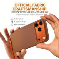Étui de téléphone hybride en tissu technique tissé de qualité supérieure pour iPhone 18 Pro Max, coque fine avec découpe précise des boutons IA et grip antidérapant
