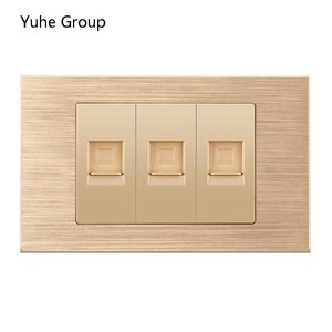 Prise murale multifonction série 118 en aluminium brossé pour TV, LAN, satellite et ordinateur, avec 10A/20A - Product Image 5