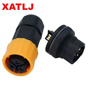 XATLJ M19 serisi 2 3 4 5 6 7 8 2 + 3 2 + 4 çekirdek erkek kadın popo hızlı kilit su geçirmez konnektör CE UL94V-0 25A - Product Image 6