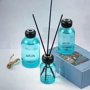 Aikun - Juego de Difusores de Aromas al por Mayor, Aceite Esencial Natural, Varillas de Ratán, Botella Decorativa de Vidrio, Fragancia para el Hogar y Spa - Product Image 1