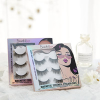 Ensemble de faux cils en coton noir sans colle, en gros, marque propre, étiquette privée, usine, cheveux synthétiques, sans cruauté animale