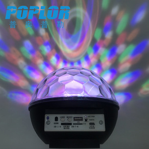 Poplor <b>Led</b> Speaker Stage Light Rgb Crystal Magic <b>Ball</b> With Usb And Battery For Party - Product Image 4