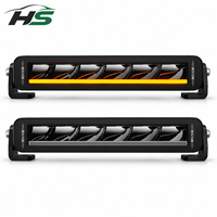 Barre lumineuse LED HSSH 10-50 pouces 90W-450W, faisceau combiné blanc et ambre à une seule rangée, éclairage de conduite tout-terrain pour camion, SUV, Jeep 4x4