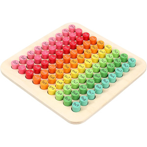 Nouveau Jouet Éducatif 3-en-1 en Bois : Tableau de Multiplication Cylindrique Coloré, Écologique et Non Toxique pour l'Apprentissage des Mathématiques (3 ans et plus) - Product Image 2