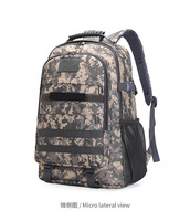 Sac à dos tactique de sport de plein air 45L 800D Molle, imperméable, en polyester, camouflage 3P, fermeture éclair, tendance, pour le camping
