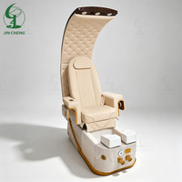 Fauteuil de pédicure spa Jincheng Beauty Salon avec bain de pieds tourbillonnant sans tube pour podologie et manucure, massage tactile européen