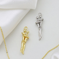 Cadeau pour bébé nouveau-né pour maman, pendentif en cuivre à deux tons, collier délicat avec chaîne latérale
