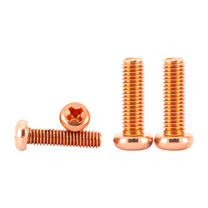 M2 M2 M2, 5 M3 M4 M5 M6 T2 Tinh Khiết Đồng Màu Đỏ Pan Đầu <span class=keywords><strong>Phillips</strong></span> Máy Vít Vòng Đầu Chéo Recess Bolt Metric Chủ Đề Fastener - Product Image 3