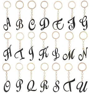 Porte-clés design personnalisé en lettres anglaises Porte-clés en alliage de zinc et métallique pour mémorial