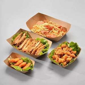 Envases Personalizados para Papas Fritas, Bandeja <span class=keywords><strong>de</strong></span> Papel Resistente a la Grasa <span class=keywords><strong>de</strong></span> 2 lb, Cajas Desechables para Alimentos, Envases para Restaurantes - Product Image 1