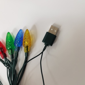 Luci LED Natalizie a Forma di Pigna e Fragola, IP20, Ricarica USB, Cavo Caricatore per Telefono Android Tipo C - Product Image 2