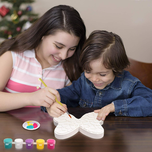 Kit di Pittura per Bambini con Mosaico Bianco a Fette, Prodotti Decorativi in Cemento a Forma di <span class=keywords><strong>Farfalla</strong></span> per Giardino, Giocattoli e Pietre da Camminamento - Product Image 5