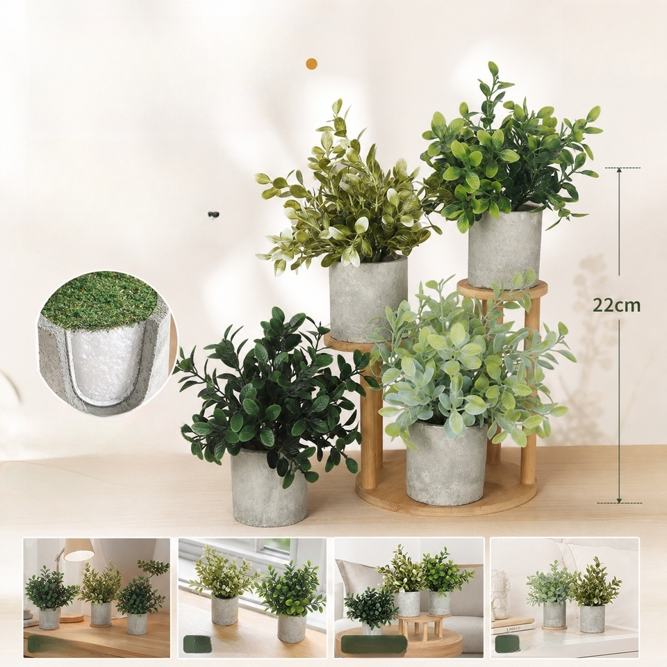 Evergreenwrap Six Layers Peperomia Faux Bonsai Desktop Ornament ...