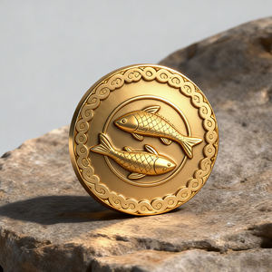 بيع مباشر من المصنع لعملات معدنية ذهبية تذكارية بالجملة، عملات معدنية مزدوجة على شكل سمكة بتصميم عتيق، هدية مخصصة، عملة تحدي معدنية ثلاثية الأبعاد - Product Image 5