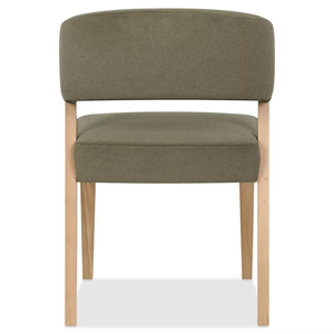Chaise de salle à manger moderne et simple en bois de frêne massif, rembourrée en tissu, durable, adaptée aux restaurants, cafés et hôtels - Product Image 1