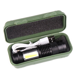 <span class=keywords><strong>TOPCOM</strong></span>-Mini linterna táctica LED de bolsillo, multifunción, con carga USB - Product Image 1