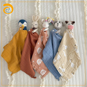 Manta <span class=keywords><strong>de</strong></span> Seguridad para Bebés Hecha a Mano, Suave y Adorable, Regalo para Bebés, Manta <span class=keywords><strong>de</strong></span> Seguridad <span class=keywords><strong>de</strong></span> Algodón Muselina con <span class=keywords><strong>Conejo</strong></span> <span class=keywords><strong>de</strong></span> Ganchillo - Product Image 4