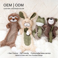 Jouet sonore pour chien en peluche de lapin, durable et indestructible, pour le divertissement et le soulagement de l'ennui des chiens de taille moyenne à grande
